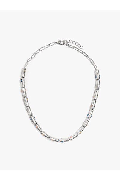 PARFOIS Kristal Detaylı Çubuk Kolye