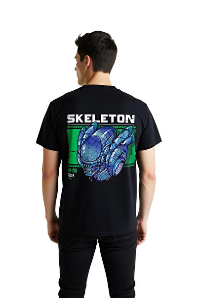 PayBuy Robot Bone Themed Design Printed Men's T-Shirt