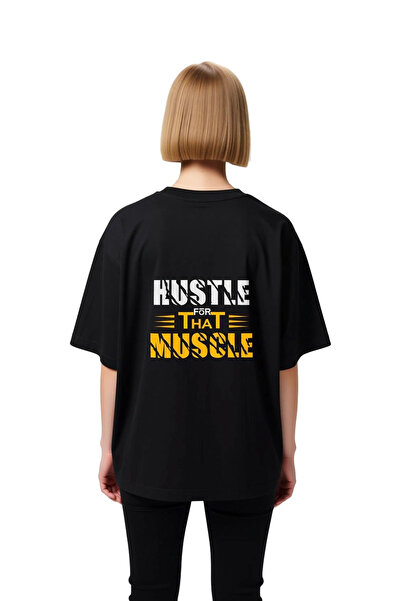 PayBuy Tricou cu mânecă scurtă, cu imprimeu motivațional sportiv, supradimens...