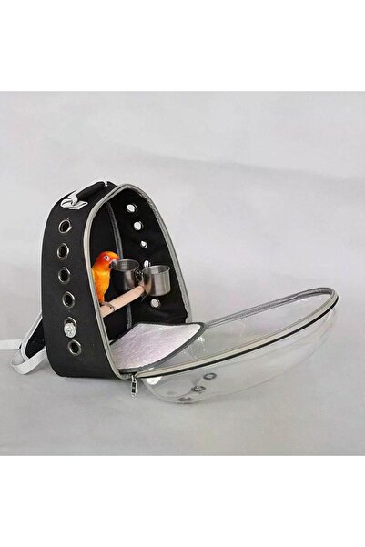 Generic Brand Transparent Parrot Bird Pet Travel Carrier Backpack with Perch ...