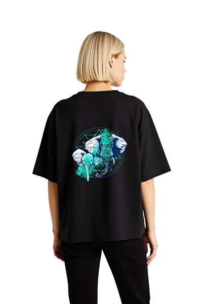 PayBuy Γυναικείο μπλουζάκι Oversize Mandala Elephant Spiritual Art με γεωμετρ...