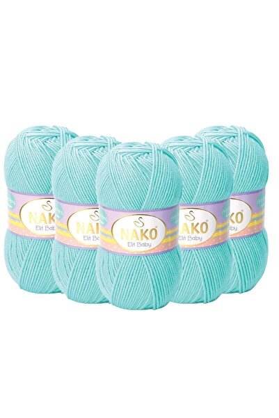 NAKO 5 τεμάχια Elit Baby Anti Pilling Νήματα πλεξίματος στο χέρι - 12381 - Se...