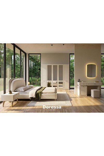 Doressa Living Hella 5 Kapılı 3 Aynalı Yatak Odası Takımı