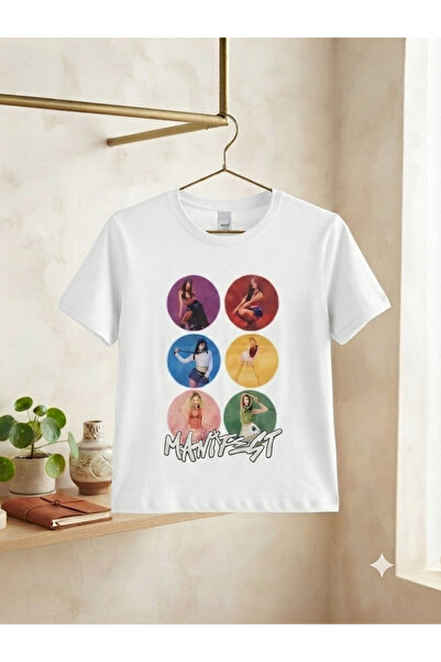 WİKİBOOM Manifest Printed Oversized Girls' Summer T-Shirt