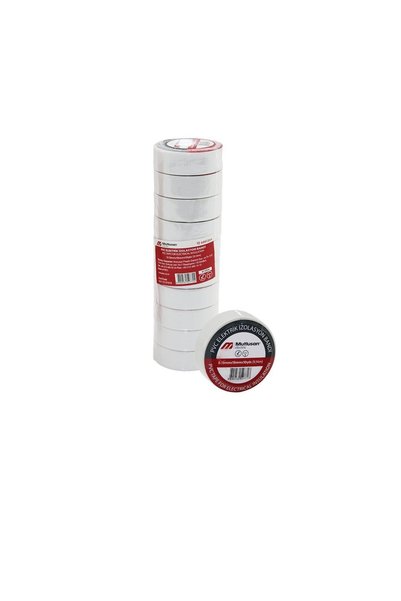 Genel Markalar PVC İzolasyon Elektrik Bantı 9.14MM 0.13X19X10YDS Beyaz Bandı Lüx