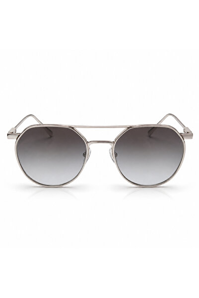 Matteo Ferari Unisex Aviator Silver Sunglasses with Gradient Gray Lenses – Mo...