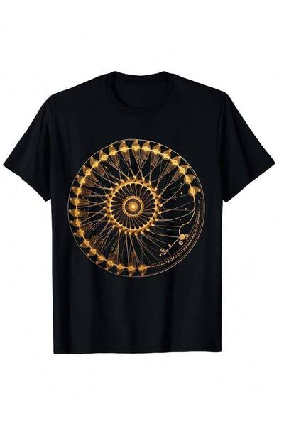 k222 Unisex-Shirts Featuring A Sacred Geometric Mandala Design, Showcasing Ar...