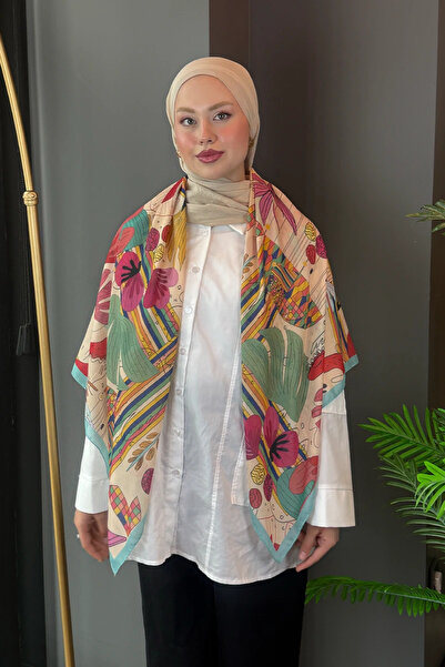 Madame Polo Șal de umăr cu model de lauri - Colorat