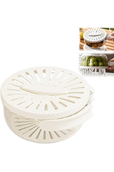 STARSTAR 2-in-1 Multifunctional Drain Basket with Lid (White)