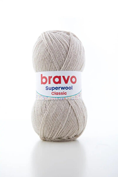 Bravo Superwool Classic Knitting Yarn – 25% Natural Wool 100 Gr / 260 Meters ...