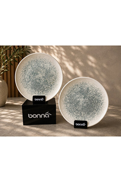 Bonna Lunar Ocean Gourmet Flat Plate 21 cm 2'li Pasta / tatlı tabağı / Meze /...