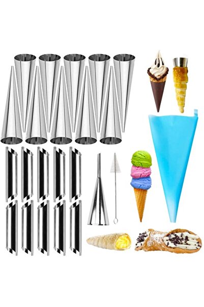 STARSTAR 23-piece croissant roll mold set, including piping bag and brush, si...