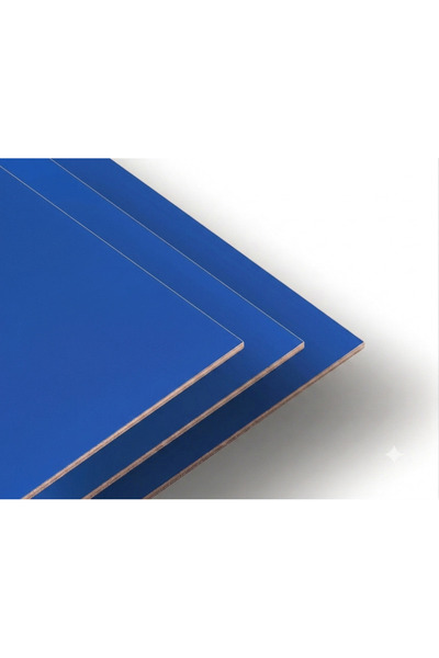 52X85 6 ADET 3MM TEK YÜZ MAVİ MDF Plaka -Lazer Kesim ve Kazıma için İşlenebilir Arkalık Mdf