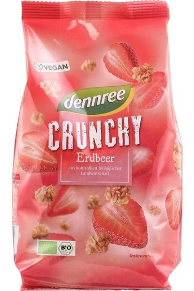 Dennree Cereale crunchy cu capsuni bio 375g