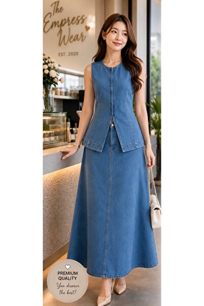 Generic Brand Vest Denim Skirt coords
