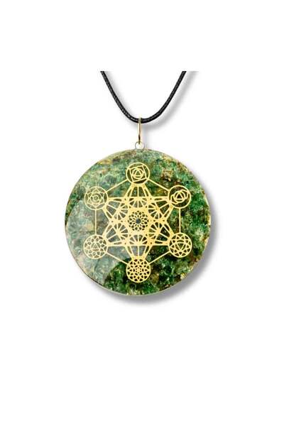 craftmystic Pandantiv Orgon Verde cu Simbol Metatron - Protectie Energetica, ...