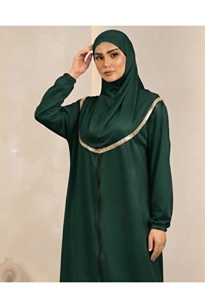 Şahane Prayer Robe, Prayer Clothing, Jersey Fabric with Zipper