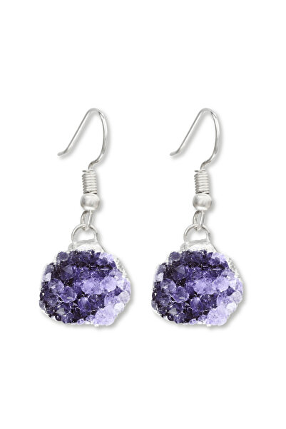 craftmystic Cercei Argintii cu Ametist druzy