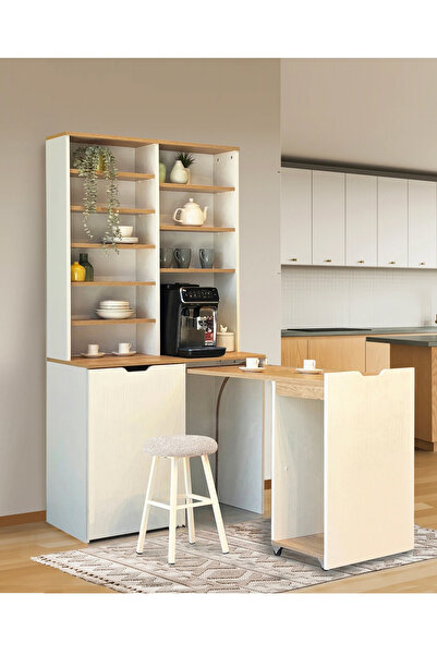 Uvi Collection FLEXA KATLANABİLİR MASALI KAHVE KÖSESİ İKİ TABURELİ TAKIM