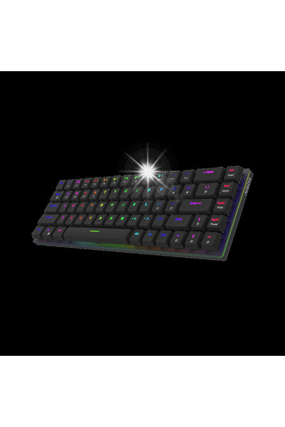 AQIRYS Tastatură mecanică 65%/68 taste Mod dual: Wireless și Bluetooth + Cu f...