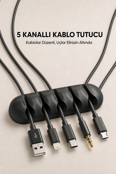 COZY SENSE 1 Adet Kablo Düzenleyici Yapışkanlı Masa Altı Kablo Tutucu Masaüstü Sabitleyici Toparlayıcı Aparat