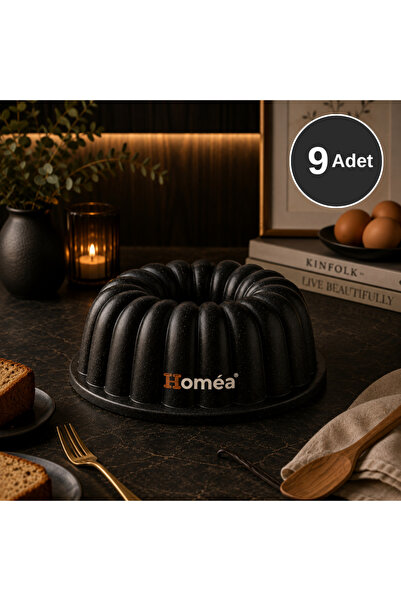 Homea 9 Pcs Sectioned Cake Mold – Non-Stick, Stylish Design, Evenly Sliced Ca...