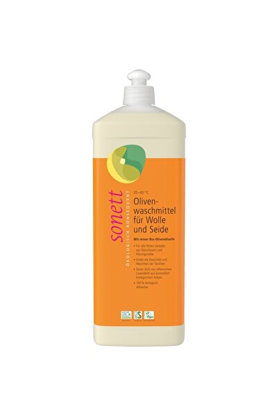 Sonett Detergent delicat cu ulei de măsline pentru lână și mătase, 1L