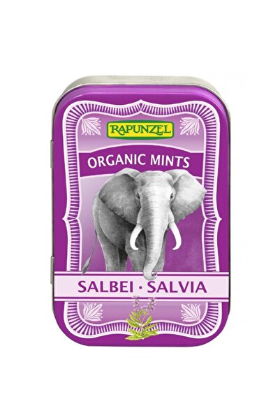 Rapunzel Pastile mentolate acoperite cu zahăr, cu salvie organică, 50g