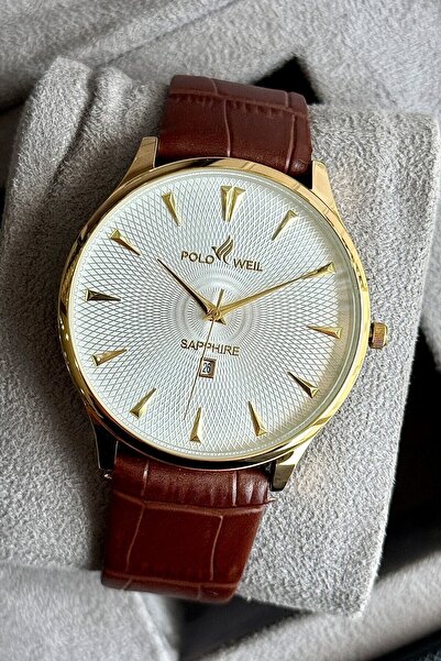 Polo Weil Pl002M Leather Men's Wristwatch with Strap