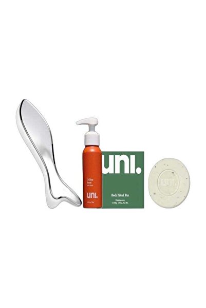 Uni Complete Body Care Set (3 Steps) for Exfoliation, Hydration, and Massage ...