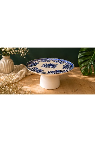 CASA DE BELLA Royal Blue Footed Cake Stand 20cm