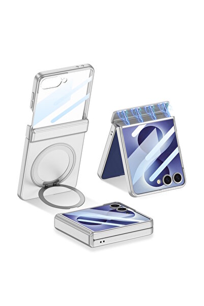 m.tk moveteck Samsung Galaxy Z Flip 8 Uyumlu Kılıf Magsafe Şarj Özellikli Kıp...