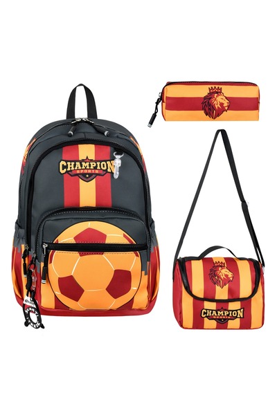 millamoda Children's Football Patterned Fan School Backpack Travel Bag