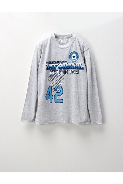 MiniKids Athletic Team slim-fit sweatshirt, gray
