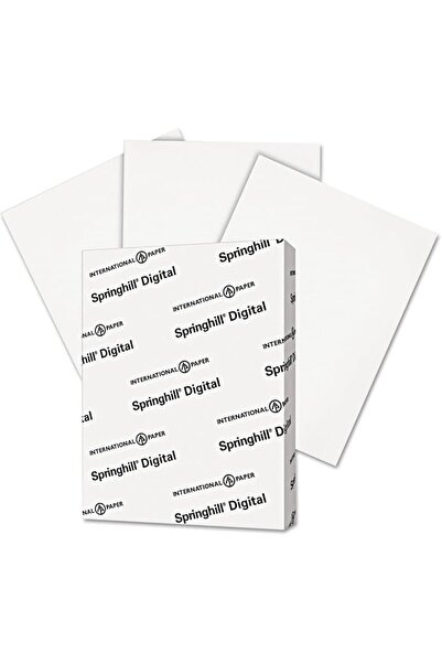 Springhill ورق كاردستوك أبيض مقاس 8.5 × 11 بوصة، 90 رطل، 163 جرام لكل متر مرب...