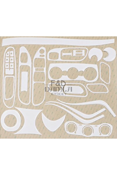 FD Damla Etiket Fiat Egea Dashboard Console Trim Front Chest Mahogany Finish ...