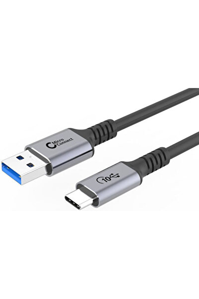 MicroConnect Καλώδιο USB 2.0 USB Type-C Αρσενικό - USB-A 60W PD Μαύρο 0.5μ