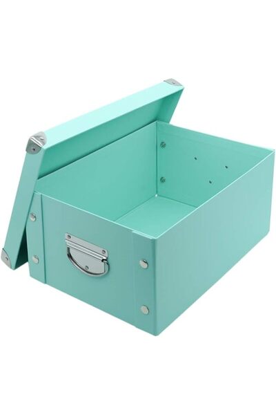 GENERAL GUOZI Collapsible Storage Box, Decorative Memory Box with Lid & Metal...