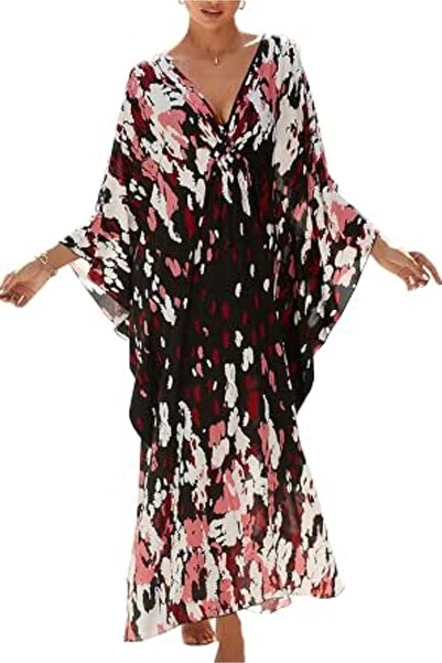 GENERAL Women Roomy Nightgown Long Loungewear Kimono Cardigan Beach Dress Bik...