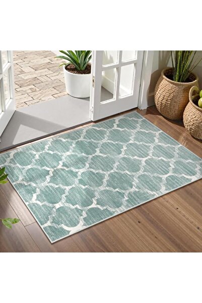 GENERAL Lahome Moroccan Area Rug - 2’x3’Washable Small Entryway Accent Distre...