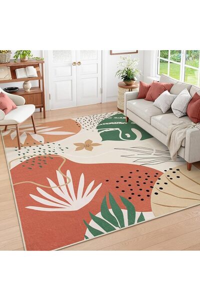 GENERAL Lahome Moroccan Area Rug - 2’x3’Washable Small Entryway Accent Distre...