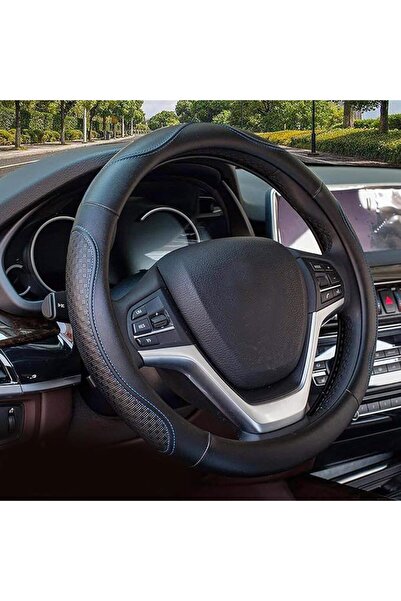 Valleycomfy Steering Wheel Covers Universal 15 inch - Genuine Leather, Breath...