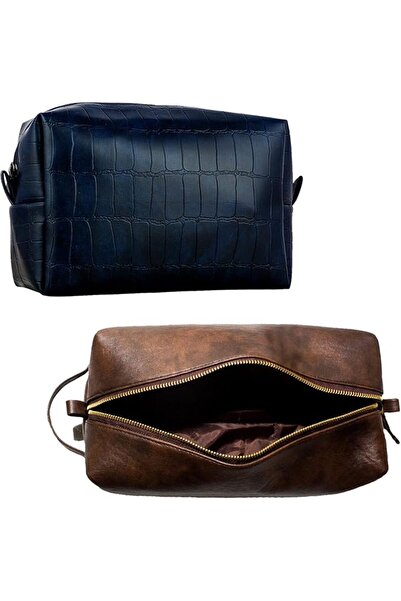 RUBAB MEN Toiletry Pouch for Men & Women | Waterproof Vegan Leather Shaving o...