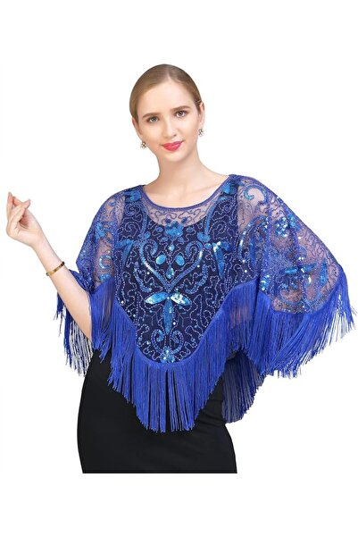 Dragon Ball Z x DCMJ Z&X Women's 1920s Beaded Sequin Shawl Wrap Fringed Eveni...