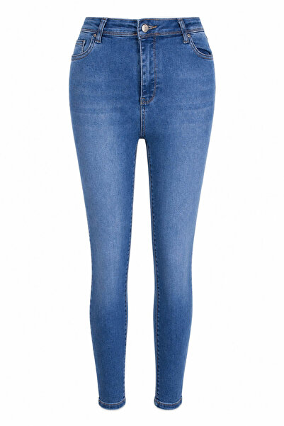 double Slim Skinny Light Blue Women's Jean Trousers 3529