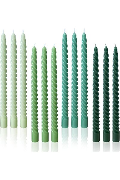 GENERAL Pink Spiral Taper Dinner Candles Conical Stick Candles Wax Unscented ...