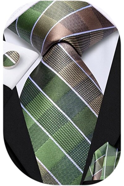 Dubulle Mens Paisely Silk Tie for Men Necktie and Pocket Square Set