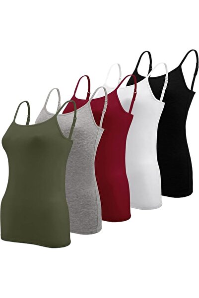 BQTQ 5 Pcs Women's Camisole Vest Tops Spaghetti Strap Undershirts Camisoles |...