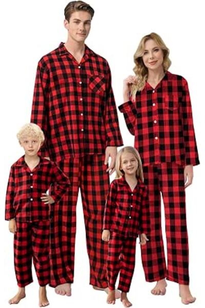 GENERAL Schbbbta Girls Boys Satin Pajamas Set, 2Piece Silk Nightwear Button-D...