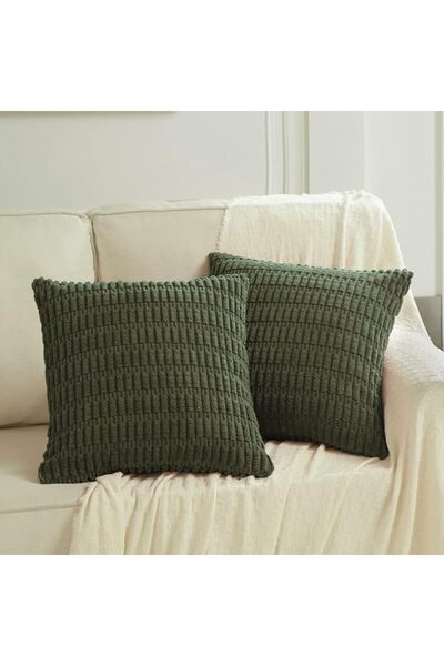 Fancy Homi 2 Packs Dusty Blue Decorative Throw Pillow Covers 18x18 Inch for L...